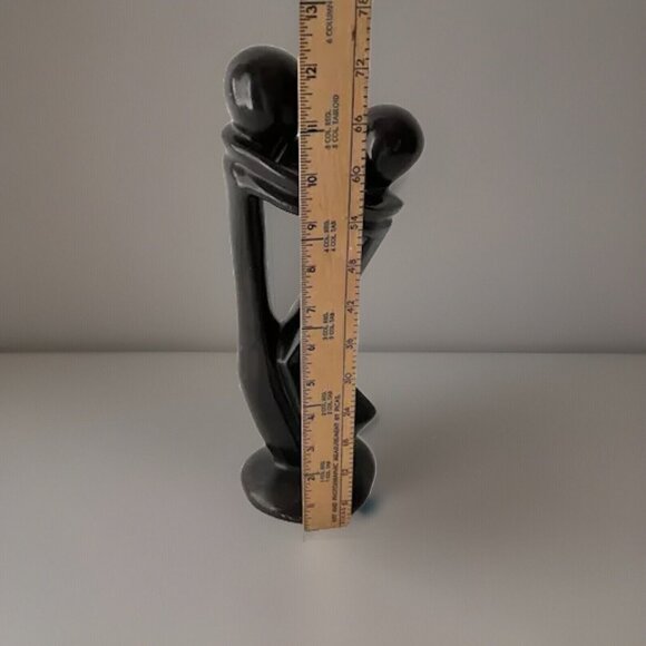 Abstract Hand Carved Kisii Soapstone Couple Figurine Art Sculpture Statue Kenya - Picture 4 of 12